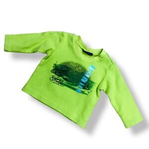 naartjie Boys Shirt Size 3-6 Mo‎ Yellow Chill Thermal Tee Snowmobile NEW